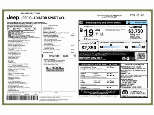 2023 Jeep Gladiator Sport
