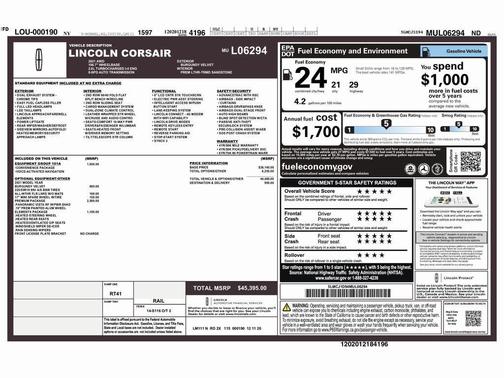 2021 Lincoln Corsair Standard