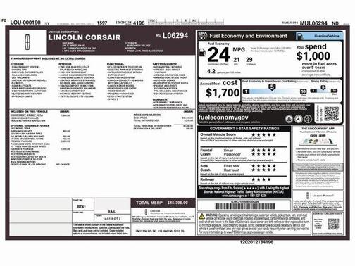 2021 Lincoln Corsair Standard
