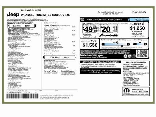 2022 Jeep Wrangler Unlimited 4xe Rubicon