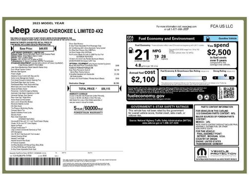 Rocky Mountain Pearlcoat 2023 Jeep Grand Cherokee L Limited