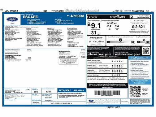 2025 Ford Escape Platinum