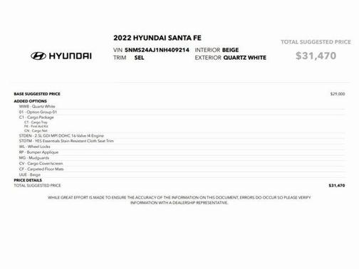 2022 Hyundai SANTA FE SEL