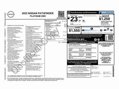 2022 Nissan Pathfinder Platinum