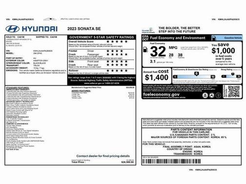 2023 Hyundai SONATA SE