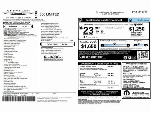 2019 Chrysler 300 Limited