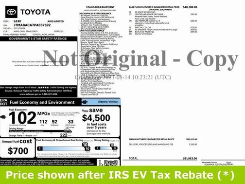 2023 Toyota bZ4X Limited