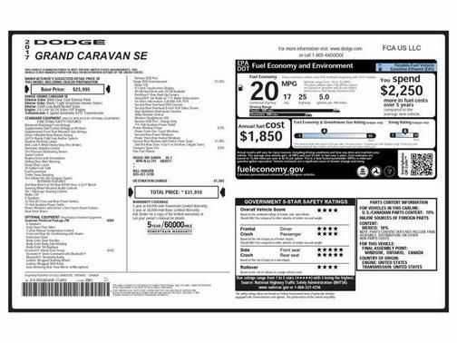 2017 Dodge Grand Caravan SE