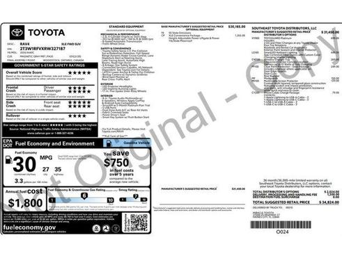 Magnetic Gray Metallic 2024 Toyota RAV4 XLE