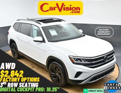 Pure White 2023 Volkswagen Atlas 3.6L SE w/Technology