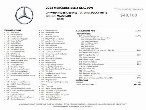 2022 Mercedes-Benz GLA 250 Base