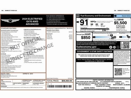 2024 Genesis Electrified GV70 Advanced
