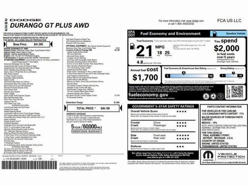 2022 Dodge Durango GT