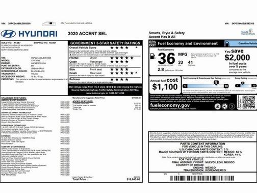 2020 Hyundai Accent SEL