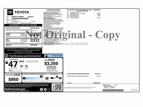2023 Toyota Corolla Hybrid SE