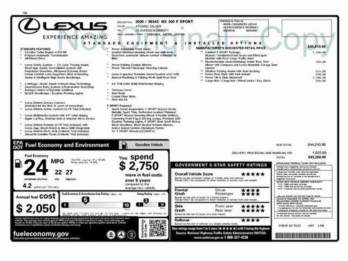 2020 Lexus NX 300 F Sport
