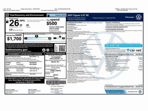 2023 Volkswagen Tiguan 2.0T SE