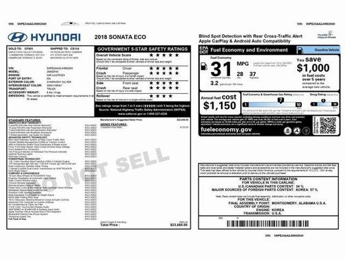 2018 Hyundai SONATA ECO