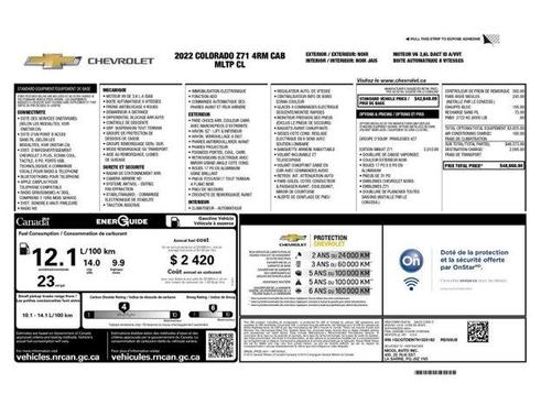 Black 2022 Chevrolet Colorado Z71