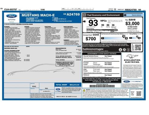 Blue Silver Metallic 2022 Ford Mustang Mach-E Premium