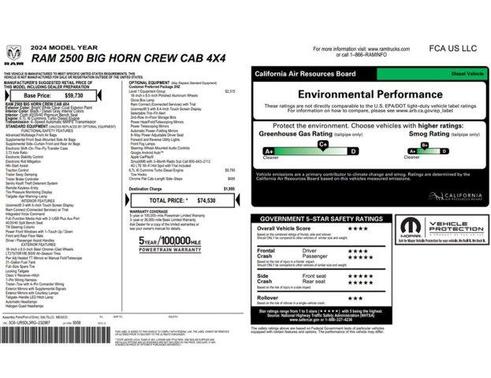 Bright White Clearcoat 2024 RAM 2500 Big Horn
