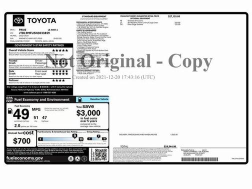 2022 Toyota Prius LE