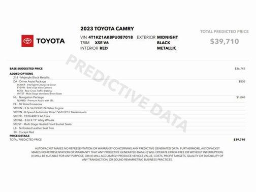 2023 Toyota Camry XSE V6