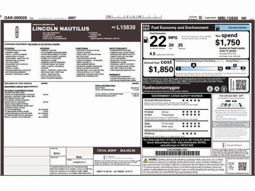 2021 Lincoln Nautilus Reserve