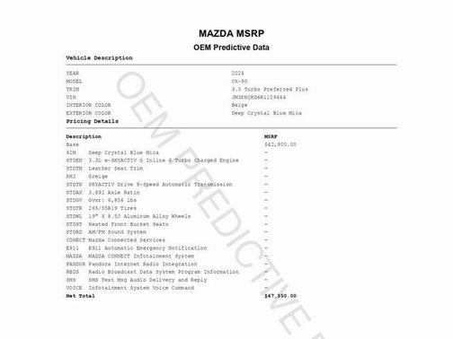 2024 Mazda CX-90 Preferred Plus