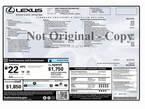 2021 Lexus RX 350 Base