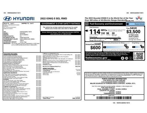 Gray 2022 Hyundai IONIQ 5 SEL