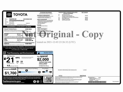 2022 Toyota Tacoma SR