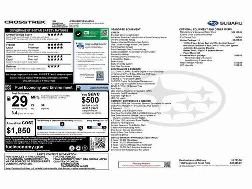 Crystal White Pearl 2024 Subaru Crosstrek Premium