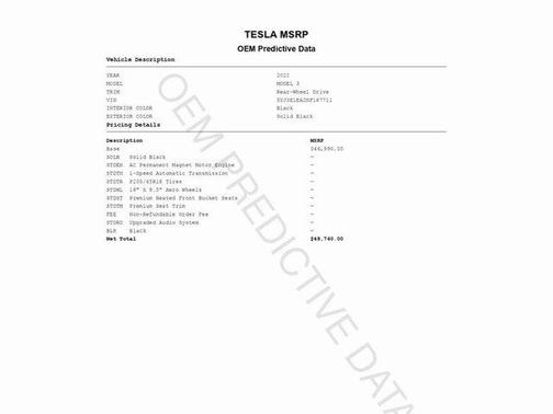 2022 Tesla Model 3 Base