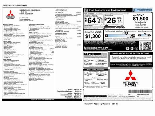 2023 Mitsubishi Outlander PHEV SE