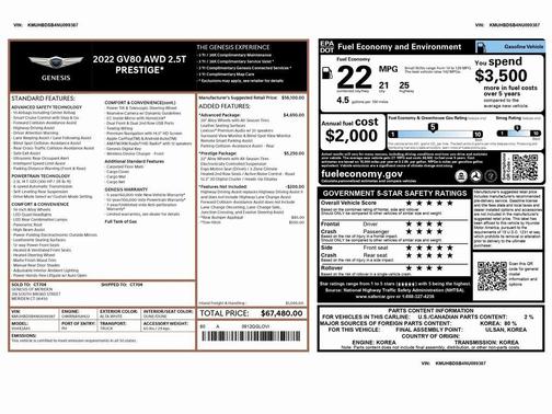 2022 Genesis GV80 2.5T