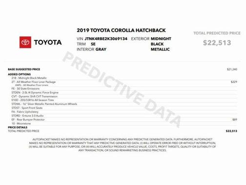 2019 Toyota Corolla Hatchback SE