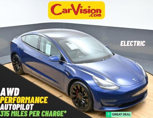 Deep Blue Metallic 2021 Tesla Model 3 Performance