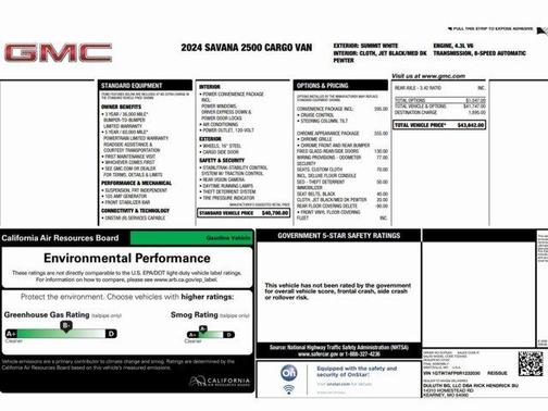 2024 GMC Savana 2500 Work Van