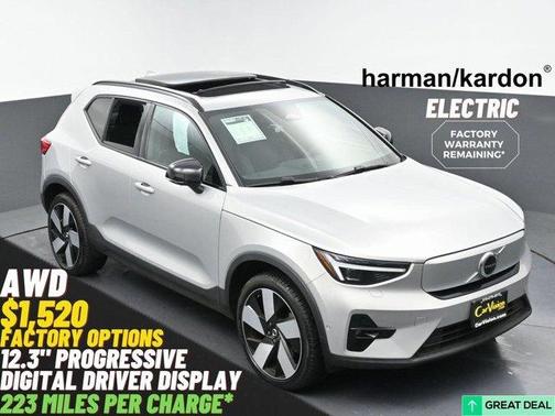 Silver 2023 Volvo XC40 Recharge Pure Electric Twin Ultimate
