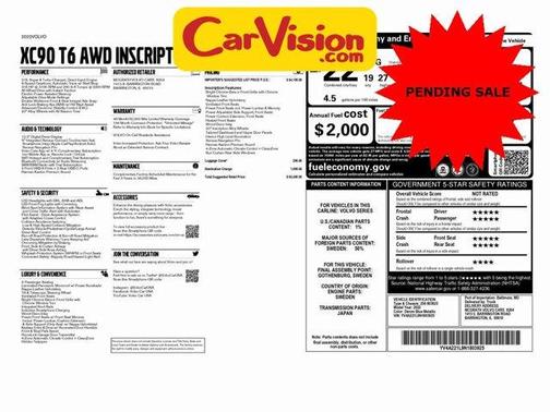 2022 Volvo XC90 T6 Inscription 6 Passenger