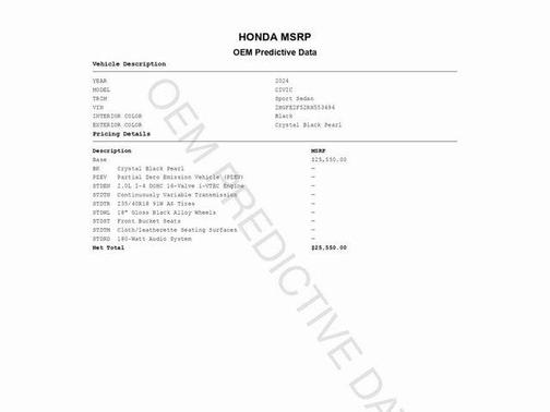 2024 Honda Civic Sport