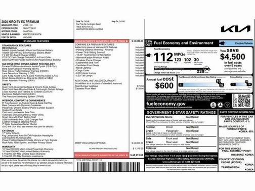 2020 Kia Niro EV EX Premium