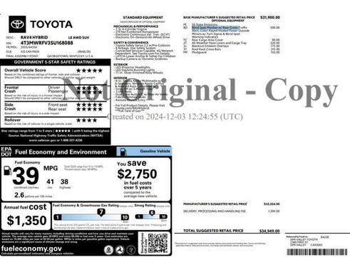 Ice 2025 Toyota RAV4 Hybrid LE