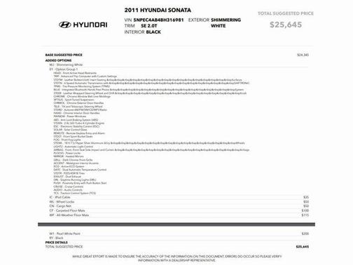 2011 Hyundai SONATA SE 2.0T
