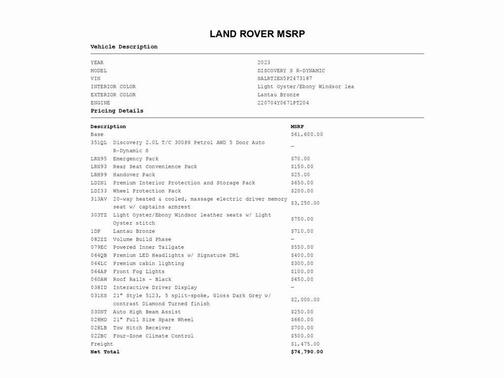2023 Land Rover Discovery P300 R-Dynamic S