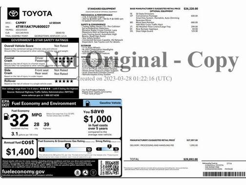 2023 Toyota Camry LE