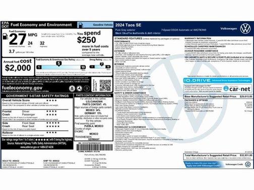2024 Volkswagen Taos 1.5T SE