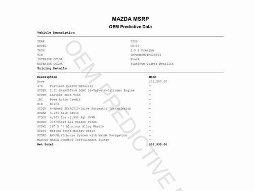 2023 Mazda CX-30 Premium Package