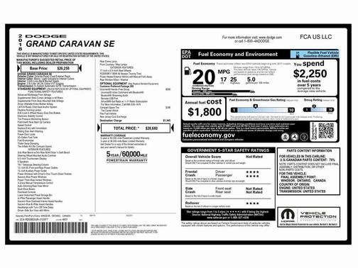 2018 Dodge Grand Caravan SE